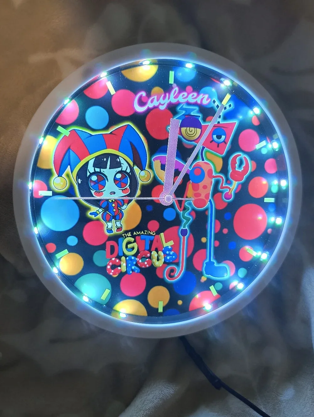 The Amazing Digital Circus LED Pop Art Wall Clock - Multicolor